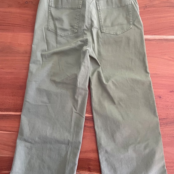 GAP Green High Rise Wide Leg Crop Jeans Size 8 - Picture 4 of 6